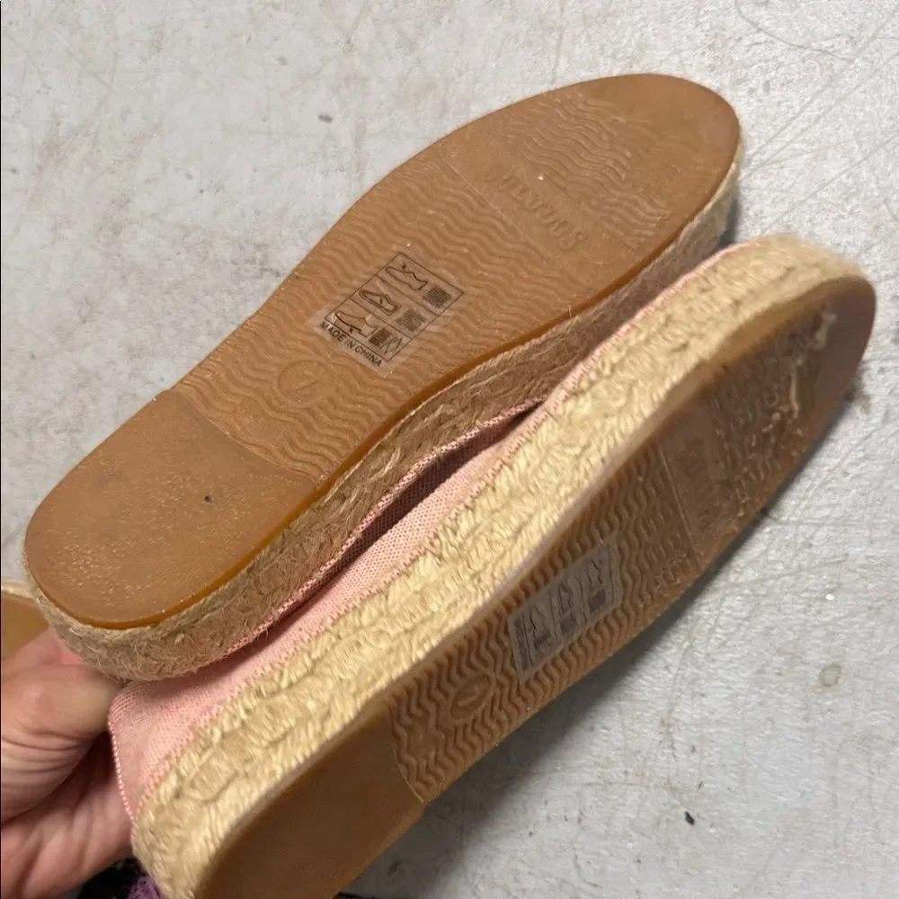 Pink Espadrille Flats SOLUDOS Slip On Shoes Size 7 LIKE NEW